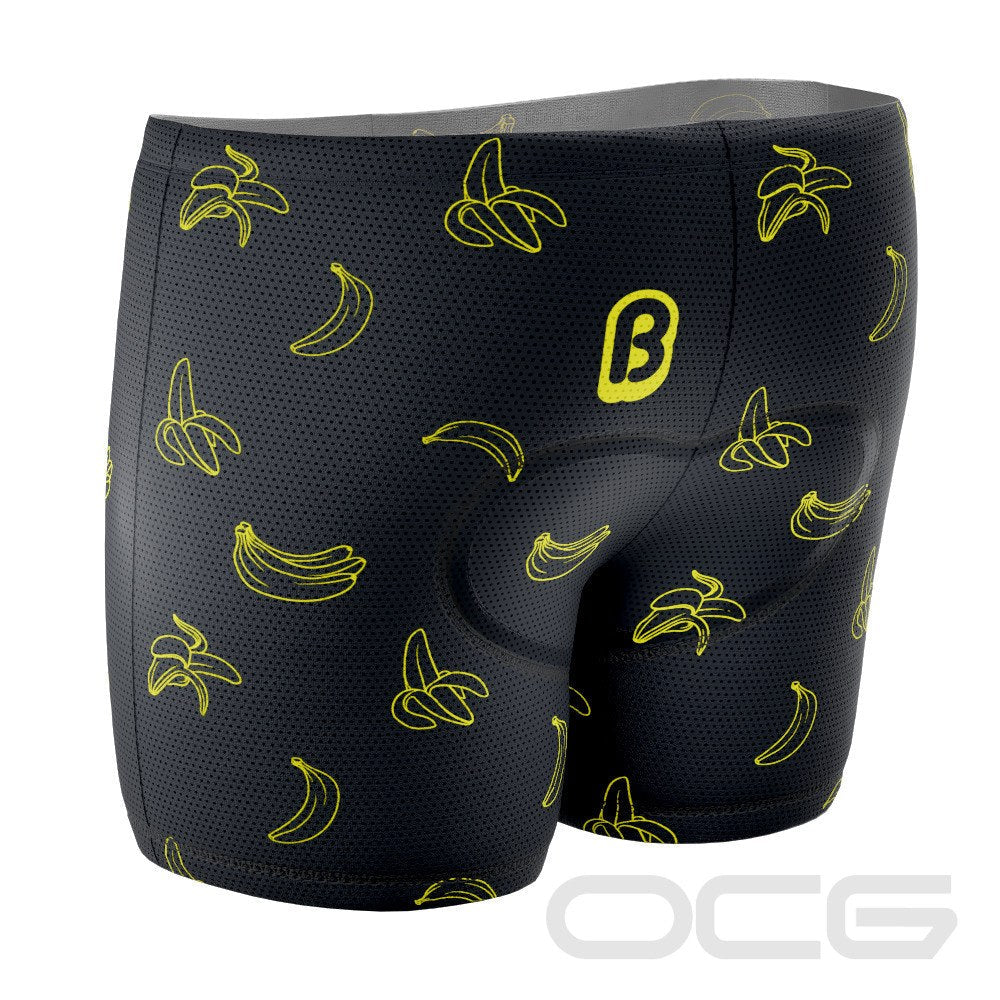 Men's Must Be Bananas Gel Padded Cycling Underwear-Shorts