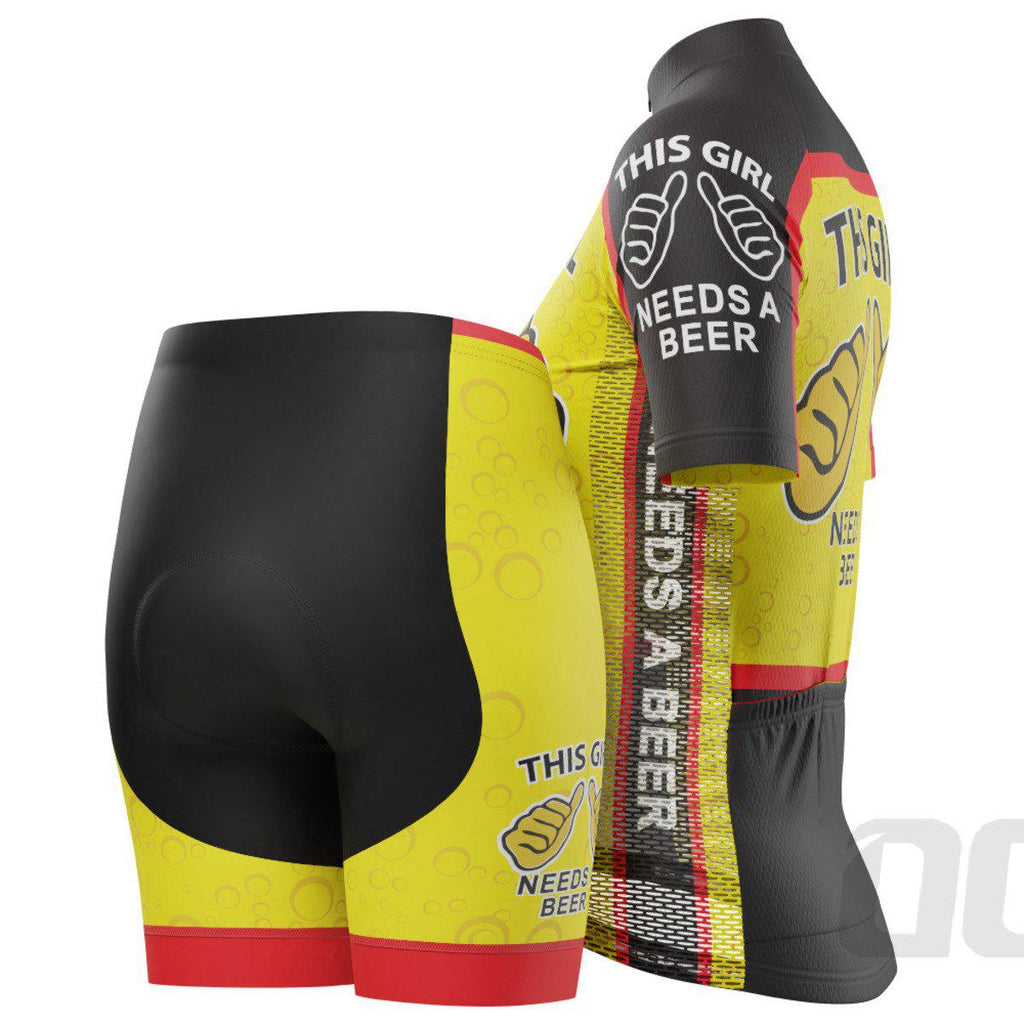 Women's This Girl Needs a Beer 2 Piece Cycling Kit
