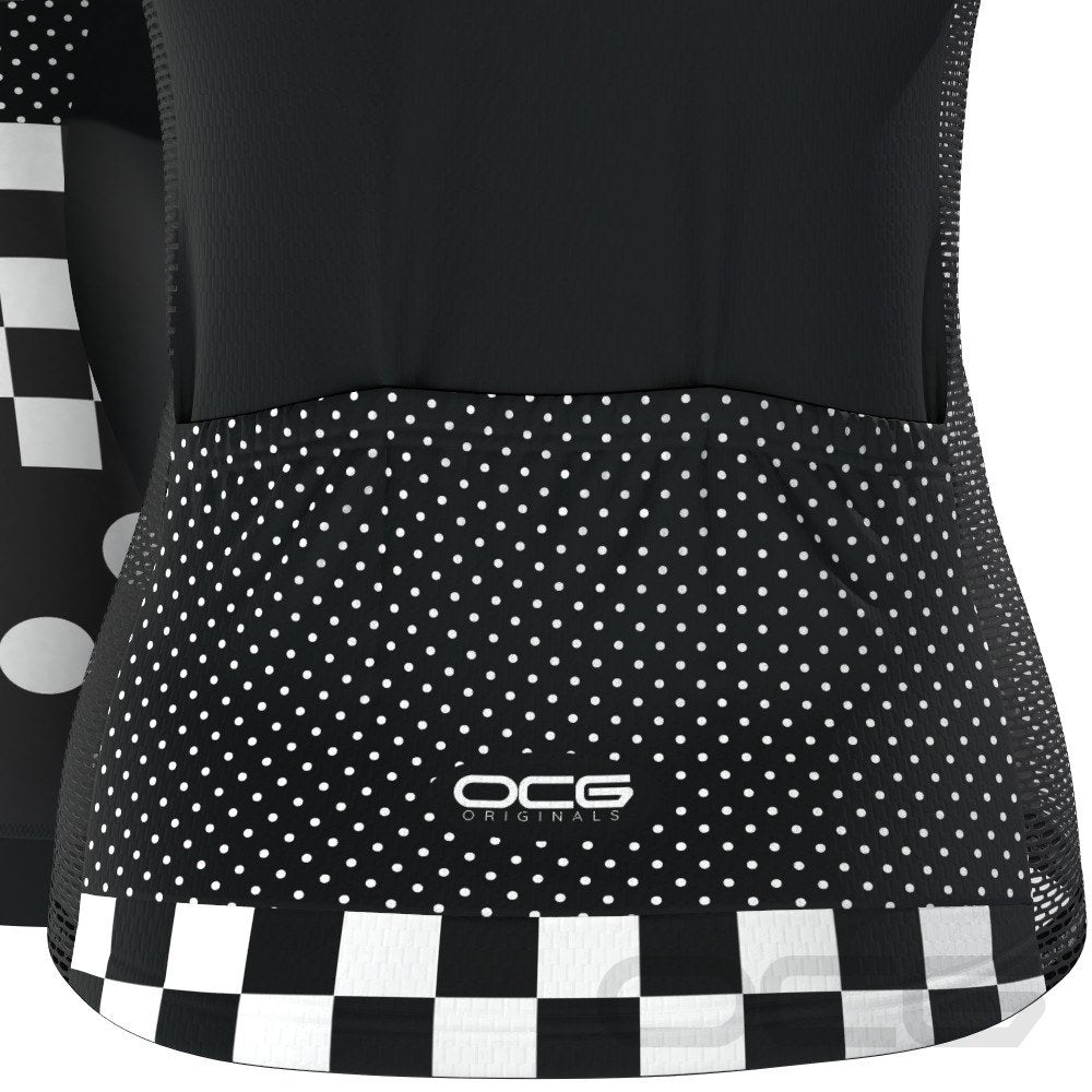 Women's The "Nina" Polka Dot Checkered 2 Piece Cycling Kit