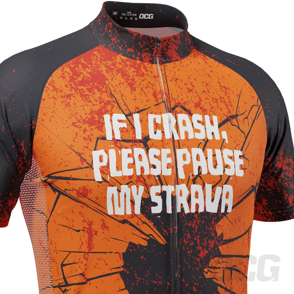 Men's Pause My Strava Short Sleeve Cycling Jersey