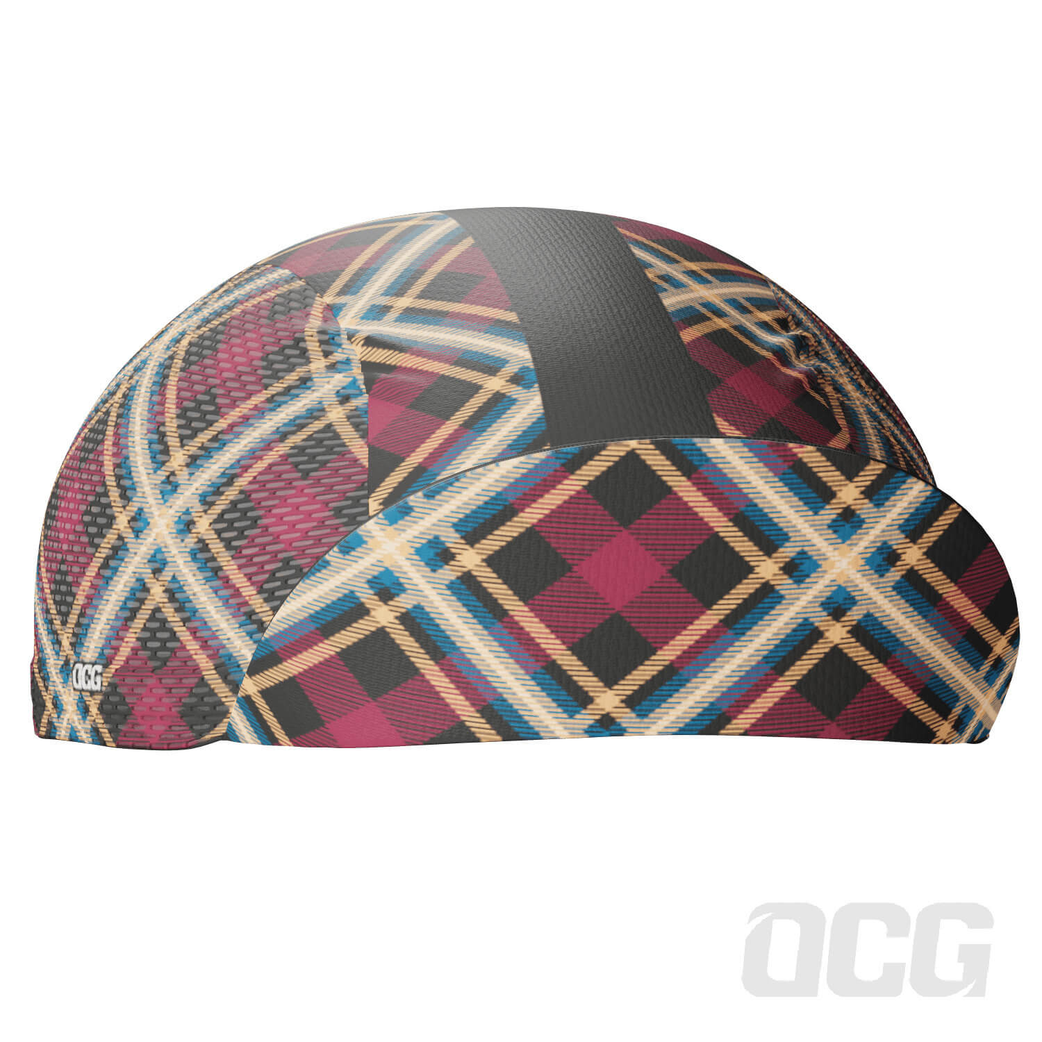 Unisex Red Plaid Checkered Quick Dry Cycling Cap