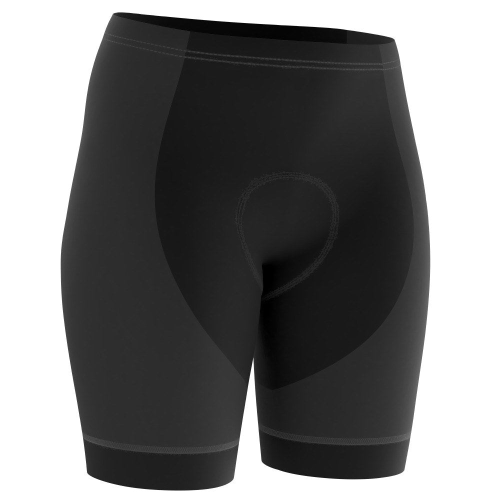 Women's Plain Color Pro-Band Gel Padded Cycling Shorts