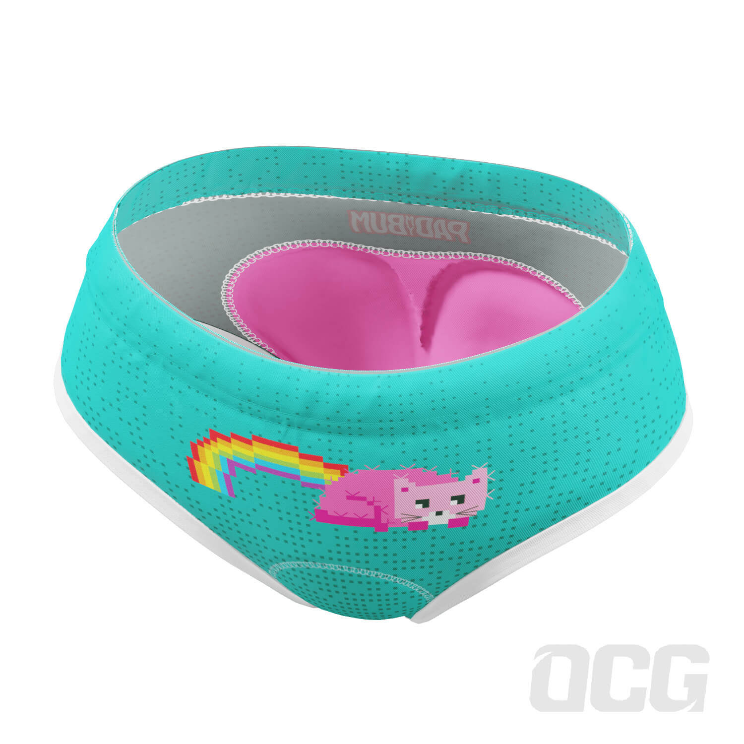Women's Rainbow Cat Gel Padded Cycling Underwear-Briefs