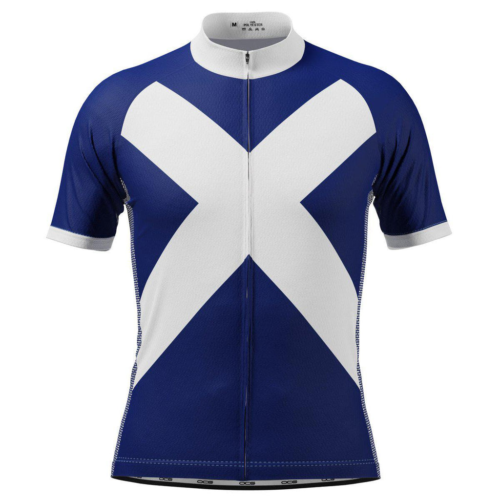 Men's Scotland National Flag Short Sleeve Cycling Jersey