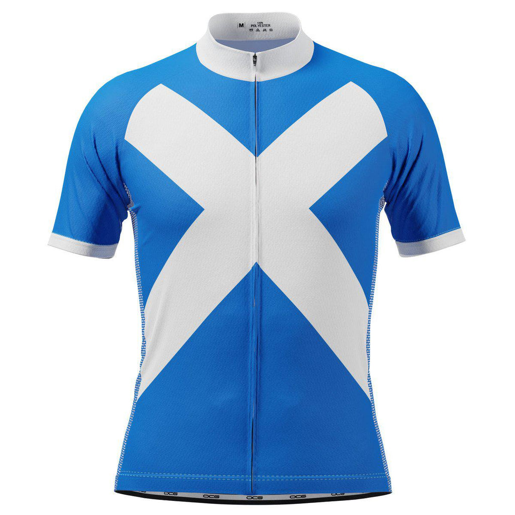 Men's Scotland National Flag Short Sleeve Cycling Jersey