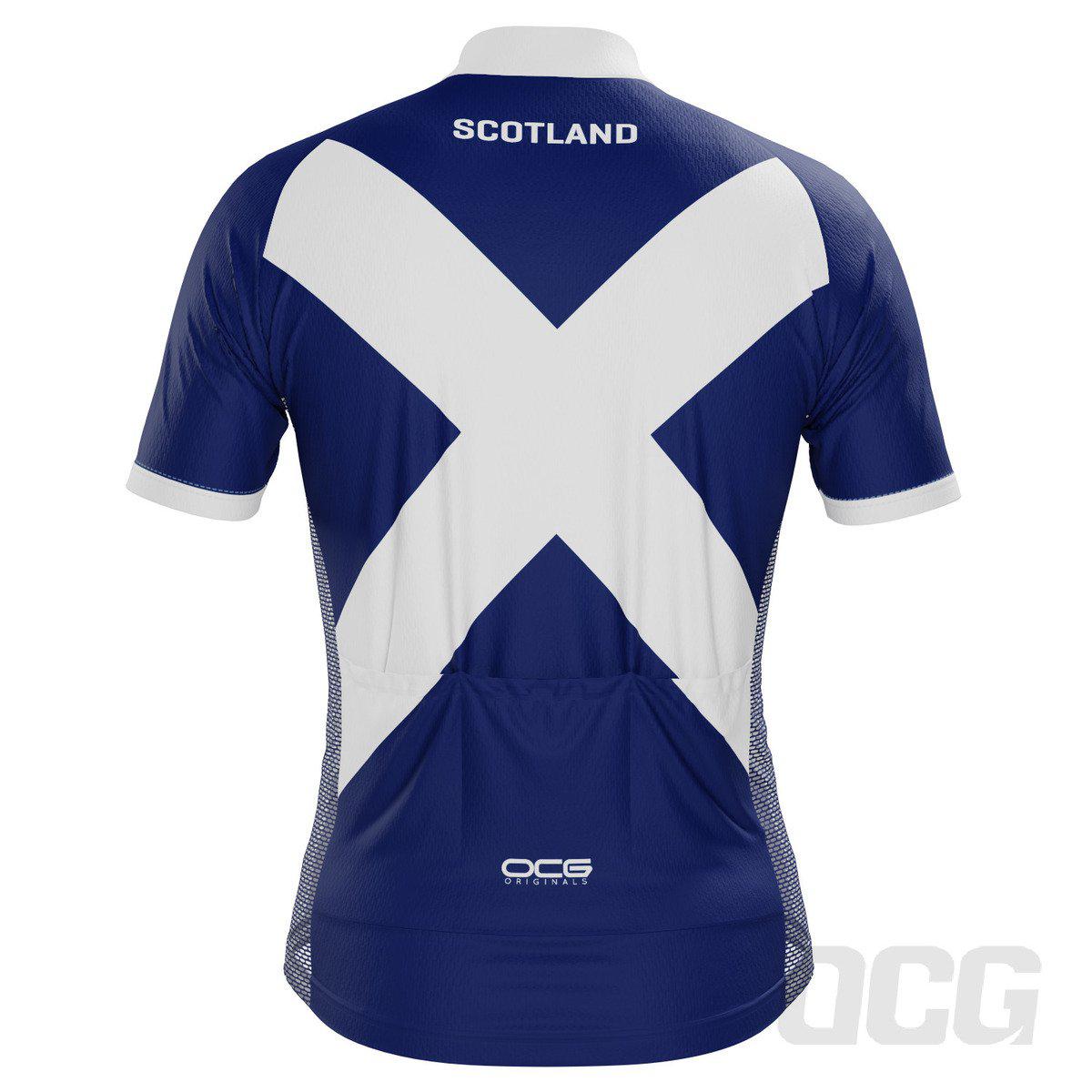 Men's Scotland National Flag Short Sleeve Cycling Jersey