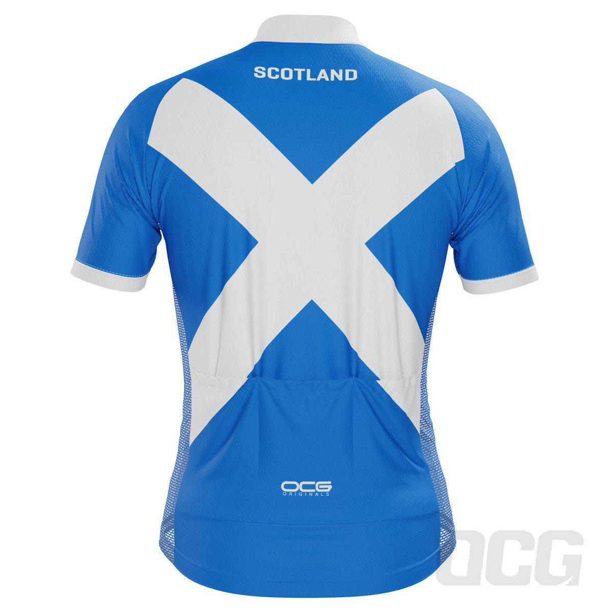 Men's Scotland National Flag Short Sleeve Cycling Jersey