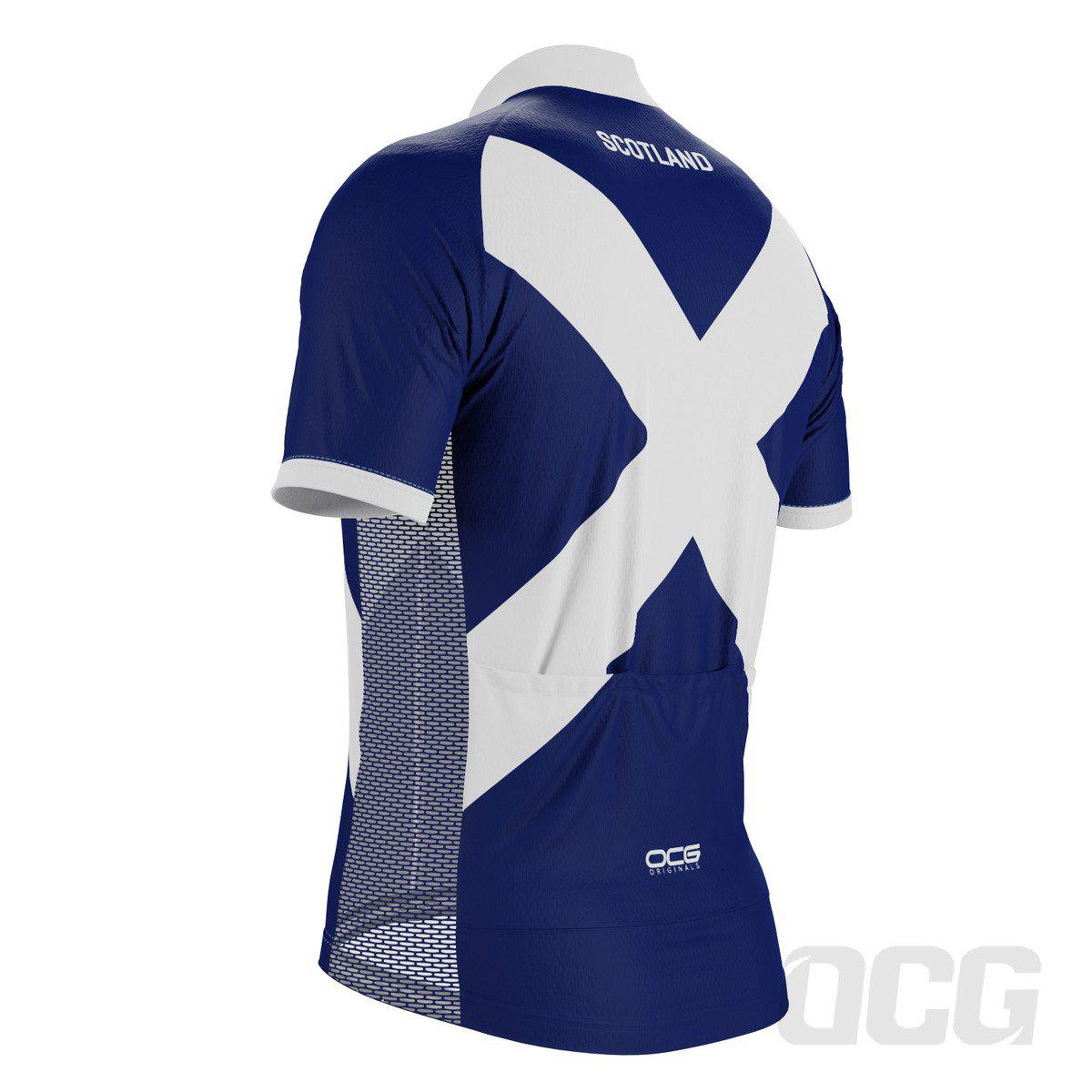 Men's Scotland National Flag Short Sleeve Cycling Jersey
