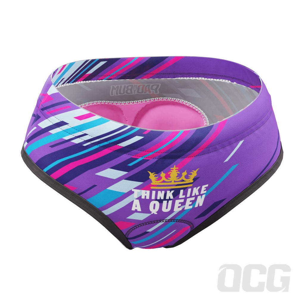 Women's Think Like a Queen Gel Padded Cycling Underwear-Briefs