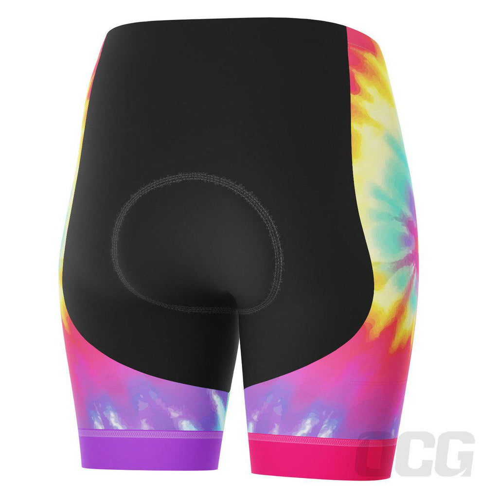 Women's Tie Dye Gel Padded Cycling Shorts