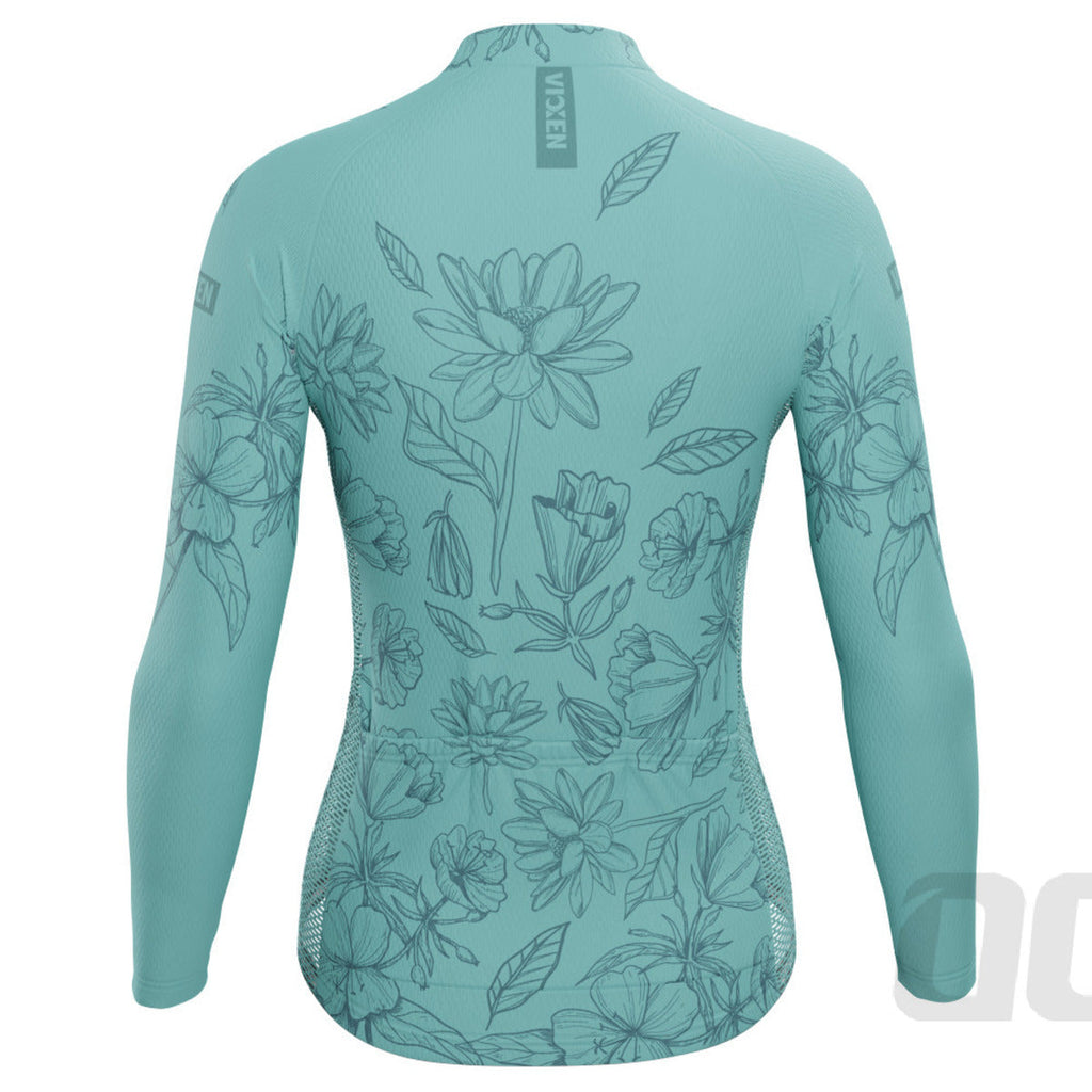 Women's Flower Power Long Sleeve Cycling Jersey
