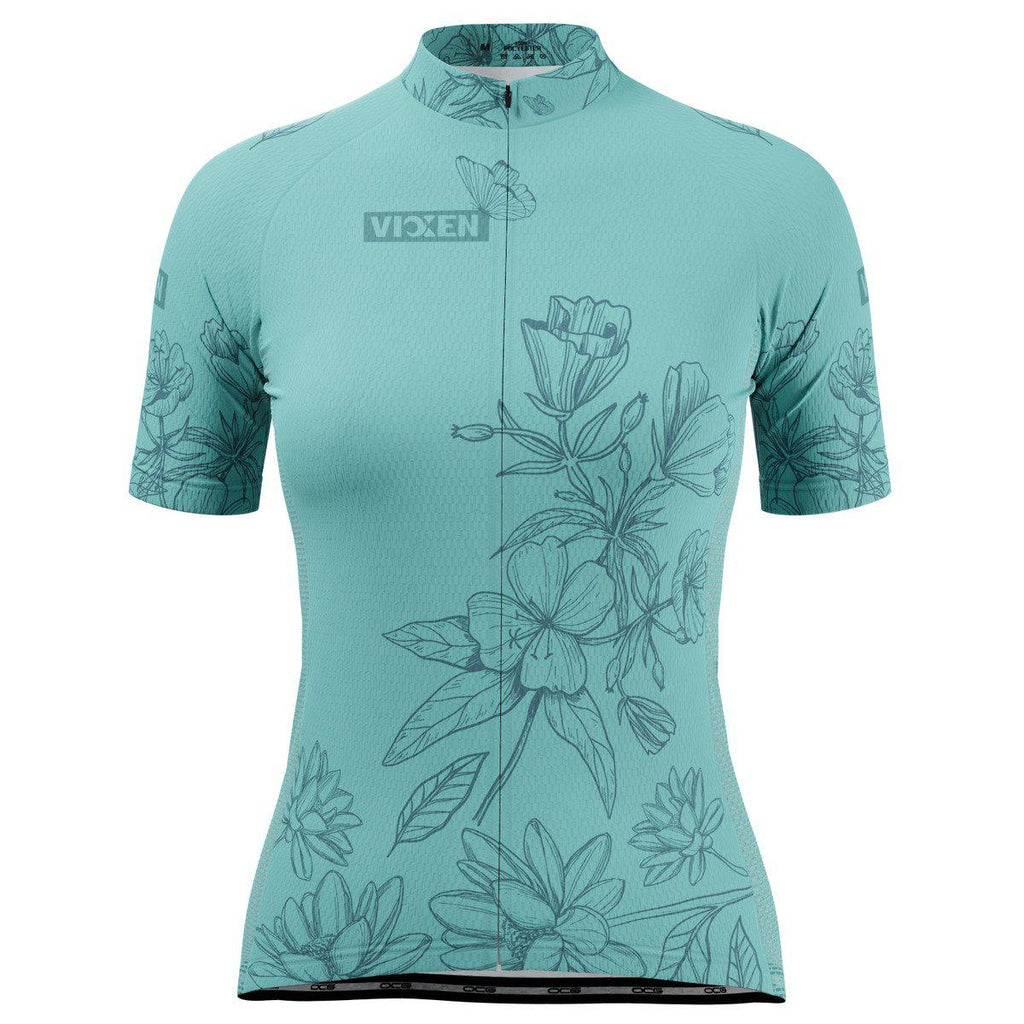 Women's Flower Power Short Sleeve Cycling Jersey