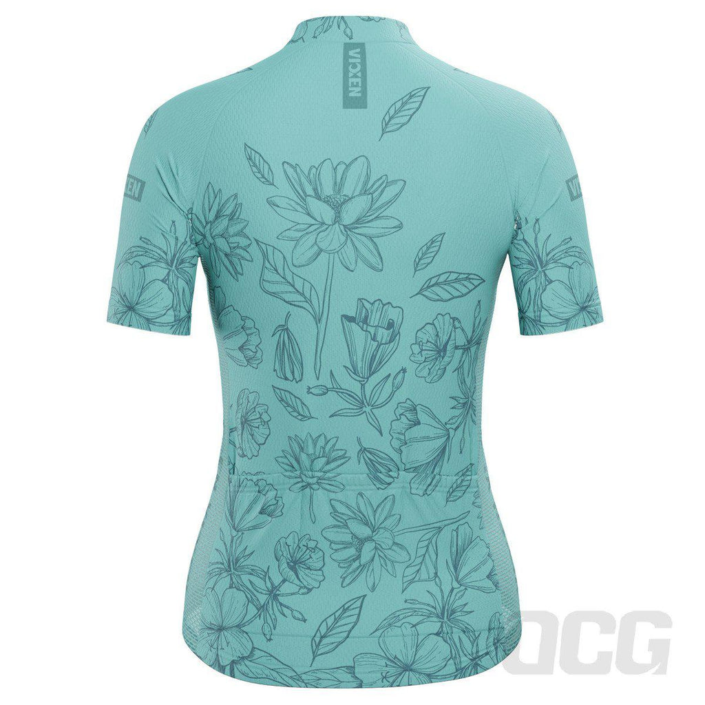 Women's Flower Power Short Sleeve Cycling Jersey