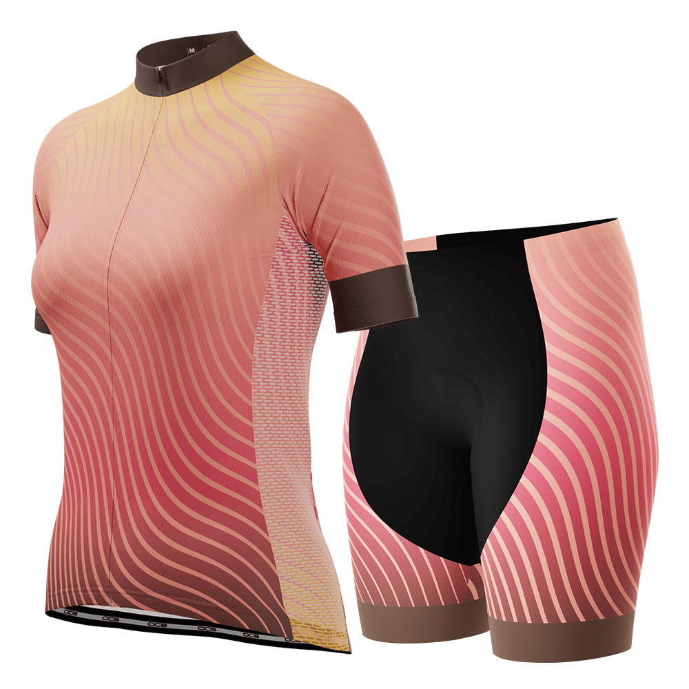 Women's Four Seasons Curvy Lines 2 Piece Cycling Kit