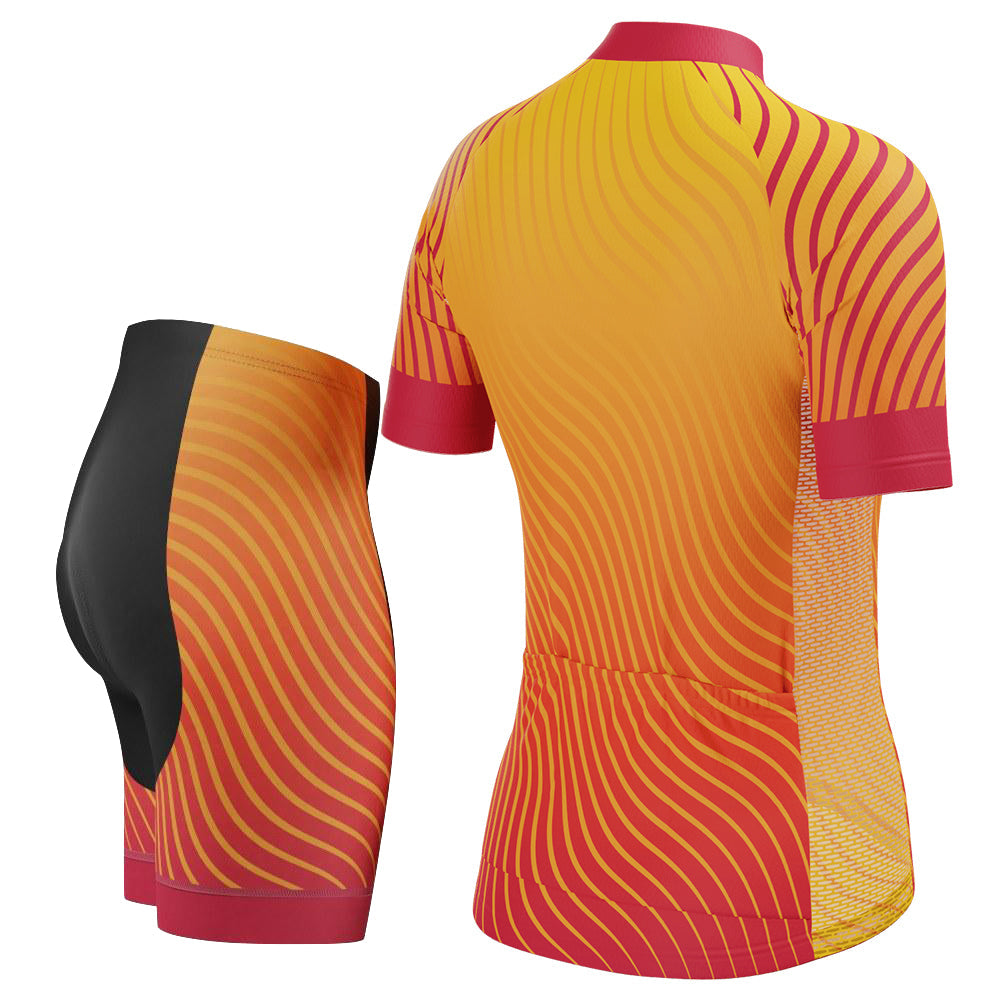 Women's Four Seasons Curvy Lines 2 Piece Cycling Kit
