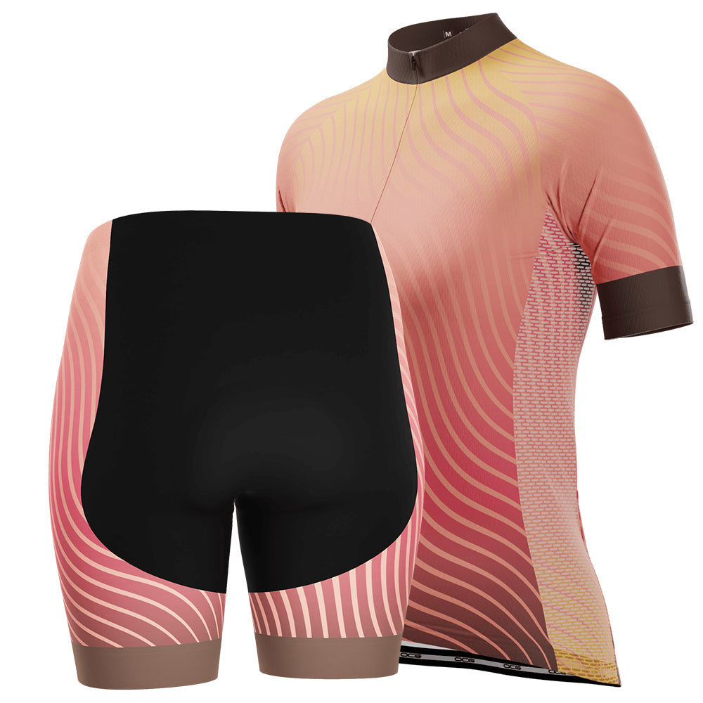 Women's Four Seasons Curvy Lines 2 Piece Cycling Kit