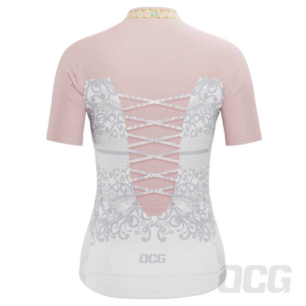 Women's Wedding Dress Bride Short Sleeve Cycling Jersey