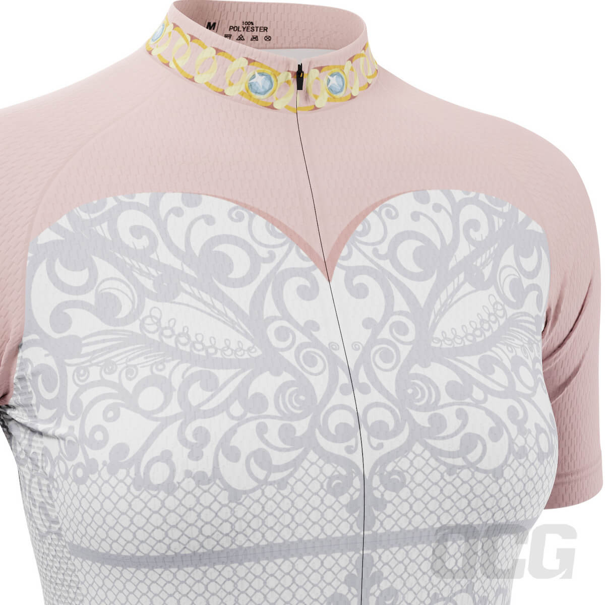 Women's Wedding Dress Bride Short Sleeve Cycling Jersey
