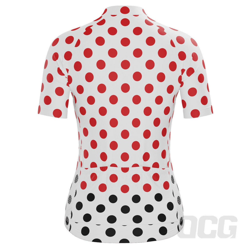 Women's Polka Dots Short Sleeve Cycling Jersey