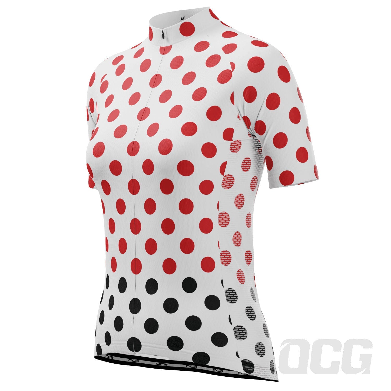 Women's Polka Dots Short Sleeve Cycling Jersey