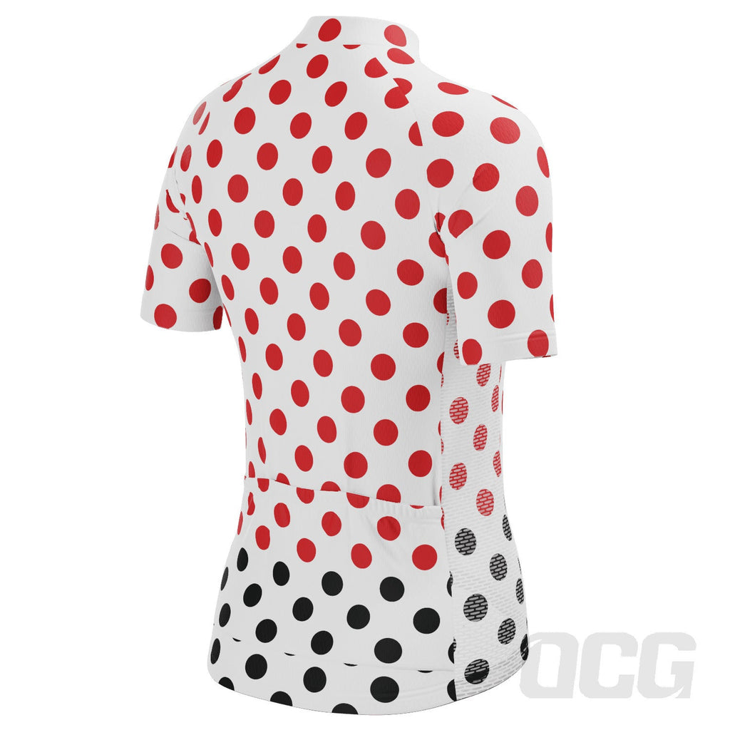 Women's Polka Dots Short Sleeve Cycling Jersey