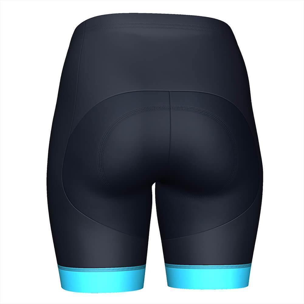 Women's Cosmos Blue Gel Padded Cycling Shorts