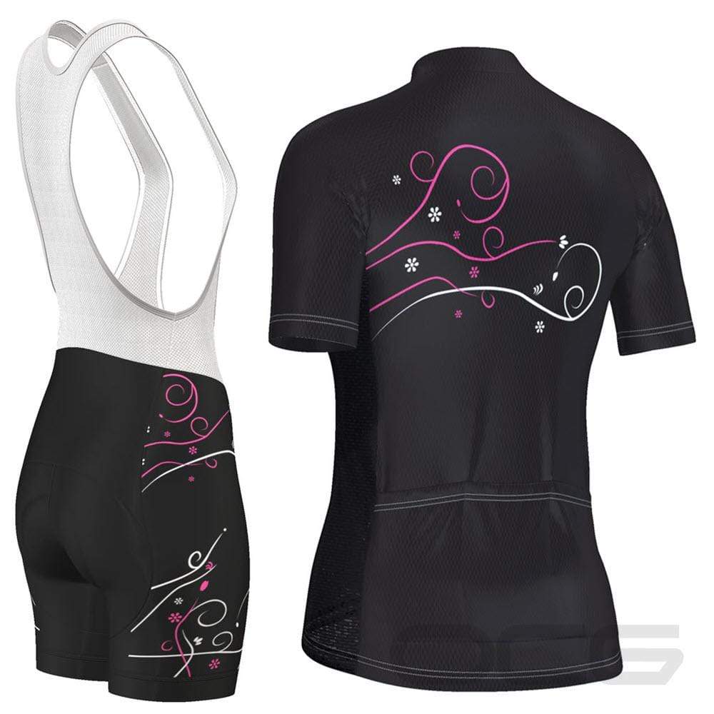 Women's Floral Swirl 2 Piece Cycling Kit