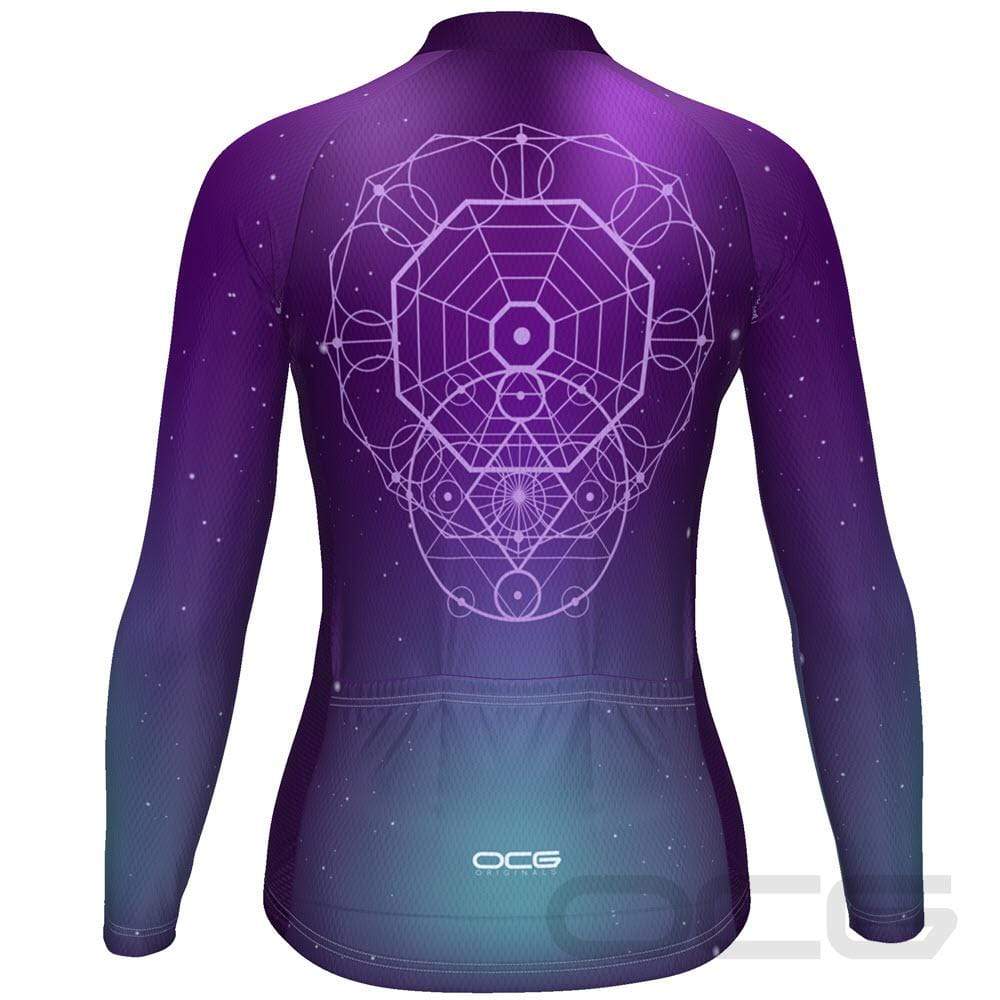 Women's Sacred Geometry Long Sleeve Cycling Jersey