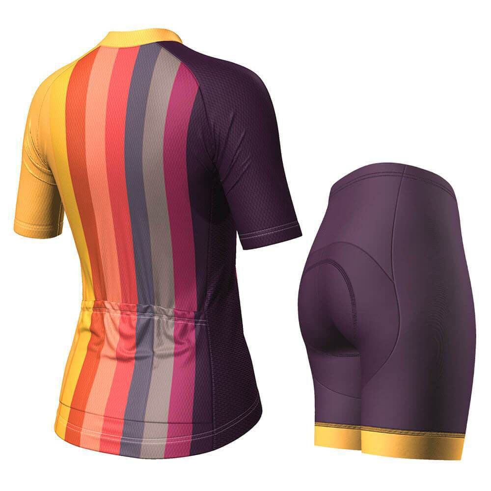 Women's Sunburnt Rainbow 2 Piece Cycling Kit