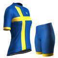 Women's Sweden National Flag 2 Piece Cycling Kit