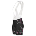 Women's Floral Swirl Gel Padded Cycling Bib