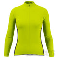 Women's High Viz With Black Accent Long Sleeve Cycling Jersey