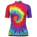 Women's Tie Dye Short Sleeve Cycling Jersey