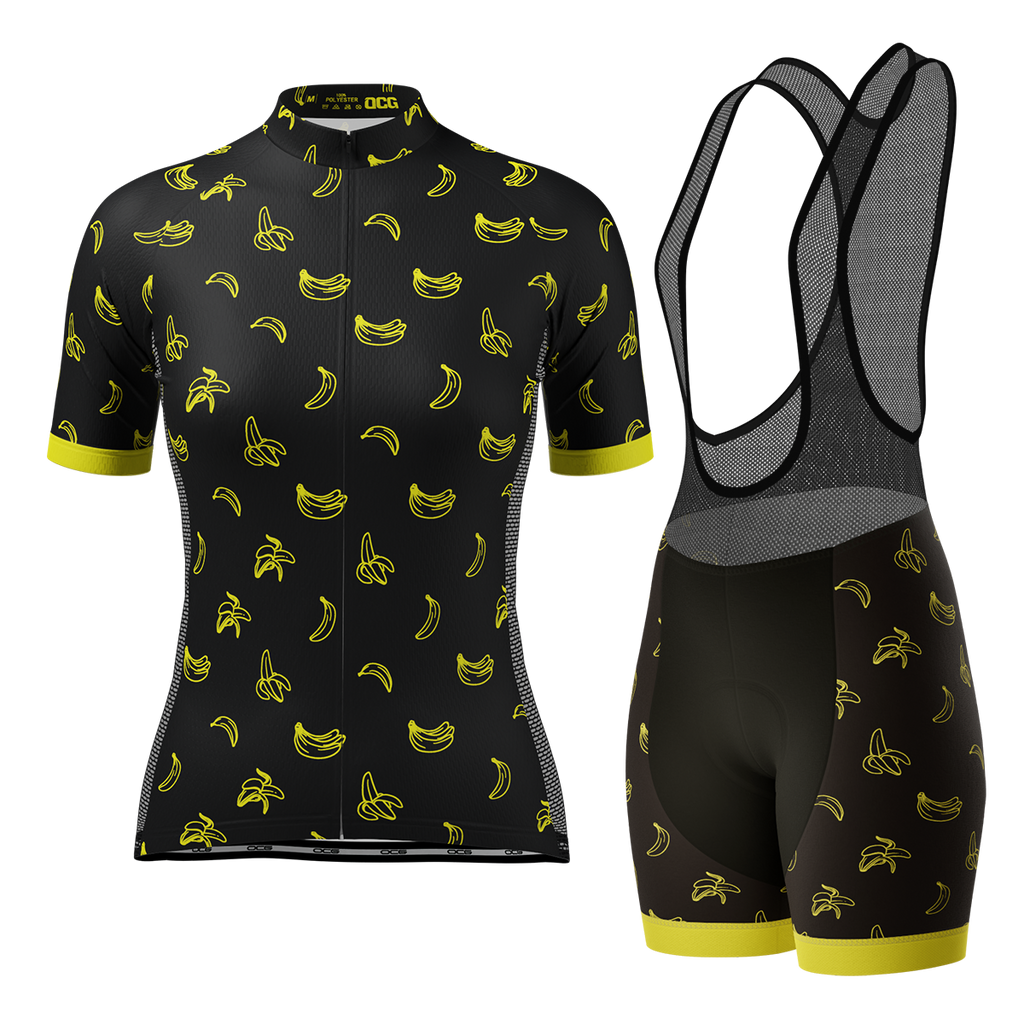 Women's Must Be Bananas 2 Piece Cycling Kit