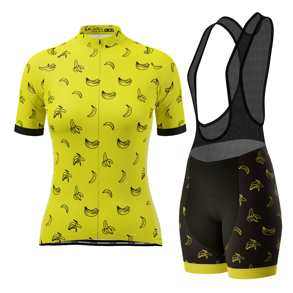 Women's Must Be Bananas 2 Piece Cycling Kit